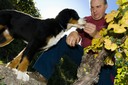Fredy Lengen mit Hund
